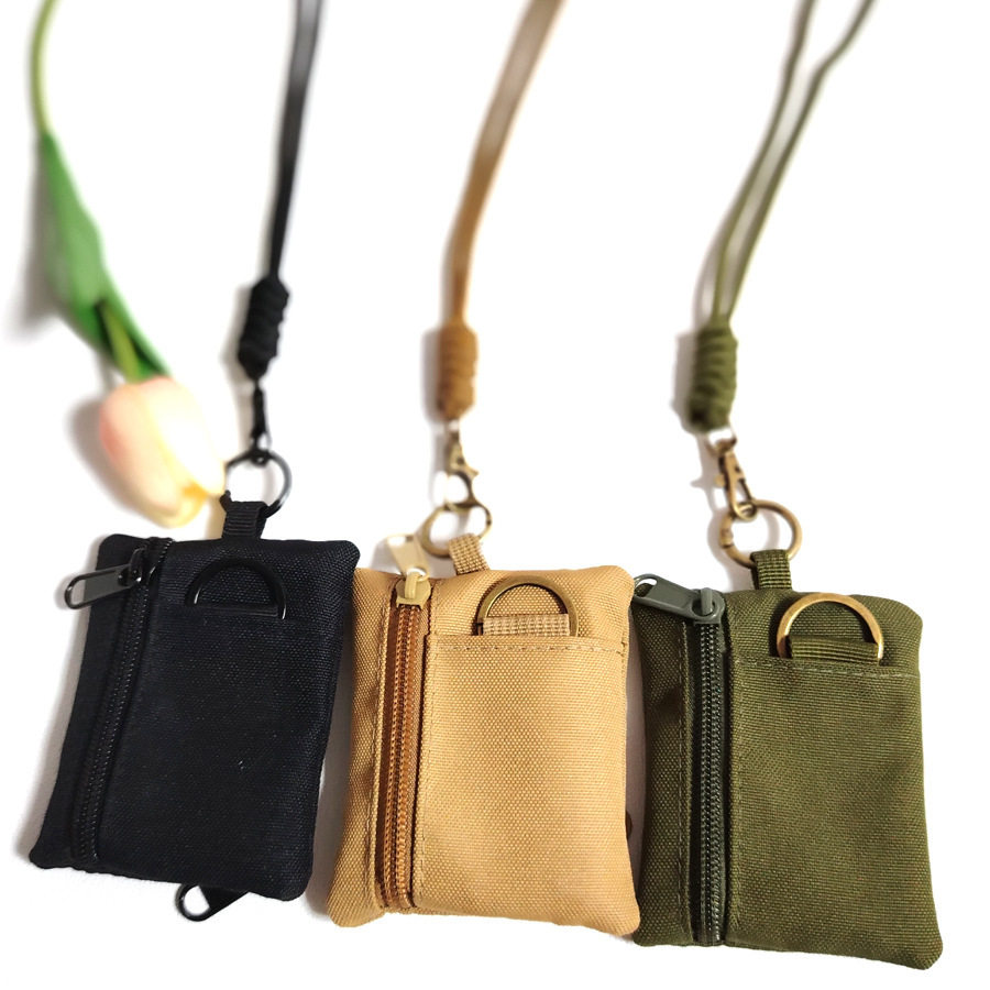 Outdoor Tactical Mini Multifunctional Earphone Bag Coin Bag Mini Coin Purse Men's Sports Wallet Card Bag ID Bag