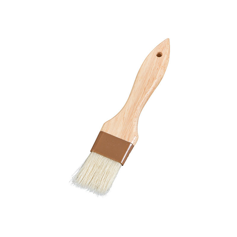 Food Grade Wooden Handle Bristle Brush Barbecue Brush Oil Brush Baking Tools Cake Biscuits Kitchen High Temperature Resistant Brush