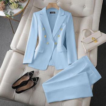 Professional Small Suit Set for Women, High-End Two-Piece Set, 2026 Autumn New Slim-Fit Business Casual Suit Jacket