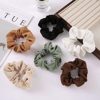 Cross-border Colon Ring Fashion Fabric Twill Hair Ring Internet Celebrant Ball Hair Rope Ponytail Hair Rope Colon Ring Hair Accessories