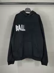 Correct Version High-Quality 25Ss Classic Style Tape-Printed Washed and Distressed Loose-Fitting Hooded Sweatshirt
