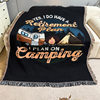 Outdoor camping campfire blanket black dark sofa single seat blanket camping tent blanket blanket