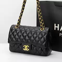 Chanel CF Classic Rhomboid Versatile Genuine Leather Crossbody Bag Chanel Style Bag High-end Texture Big Brand Women's Bag
