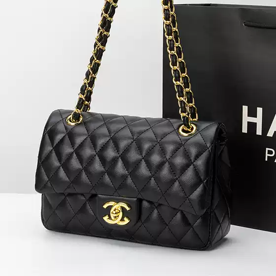 Chanel CF Classic Rhomboid Versatile Genuine Leather Crossbody Bag Chanel Style Bag High-end Texture Big Brand Women's Bag
