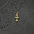 Cx098 gold small cross white diamond (about 23*9mm)