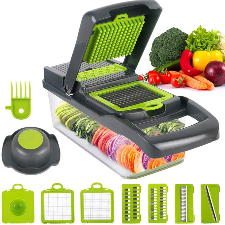 Cross-Border Hot-Selling Multifunctional Kitchen Vegetable Cutter, Potato Shredder, Household Dicer, Grater, Vegetable Slicer