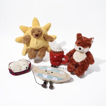 New British Fun Series Collection Plush Doll Barcelona Bear Matcha Dragon Soothing Rag Doll Birthday Gift