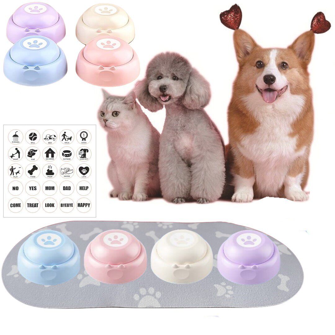 ボタン4個 + 1グレー滑り止めマット + 1シール + 説明書セット