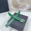 3.0cm wide warm white with green silver buckle