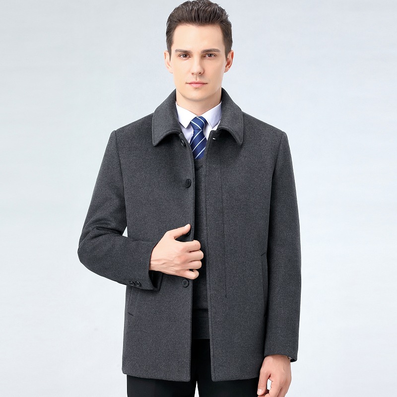 Áo Khoác Nam Kín Cổ Hàng Mùa Xuân Thu Đông Trung Niên