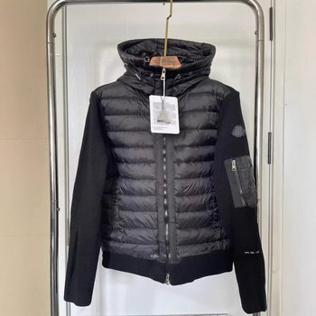 New European Style m Mengjia Knitted Patchwork Casual Men's White Duck down Warm Fashion Slim Fit down Wholesale