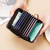 Lonny New Coin Card Holder Cross-Border Supply Women's Buckle Coin Purse 4inch Zipper Clip Bag Clutch Bag