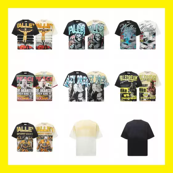 European and American Cross-Border Vintage Series Street Retro Fashion Brand Japanese Cartoon Short-Sleeved Men's Hip-Hop Printed T-Shirt Summer