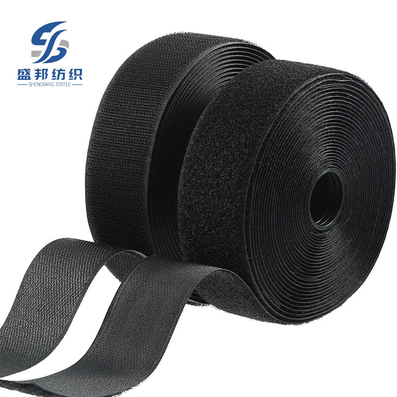 Wholesale High Frequency Voltage Velcro Pvc High Frequency Anti-Static Nylon Hook and Loop Tape Black and White Thorn Mushroom Head