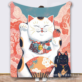 Kindergarten Hot-Selling Temu Jit Popular Blanket Cross-Border Customized Dropshipping Blanket Digital Printing Flannel Blanket