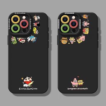 For Apple 16promax mobile phone case iPhone16pro new 13 silicone 14 crayon small new 12 women 11