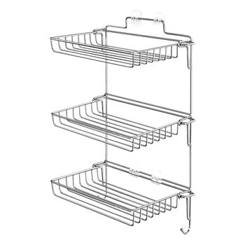 Stainless steel storage rack foldable storage rack household bathroom toiletries punch-free storage organizer