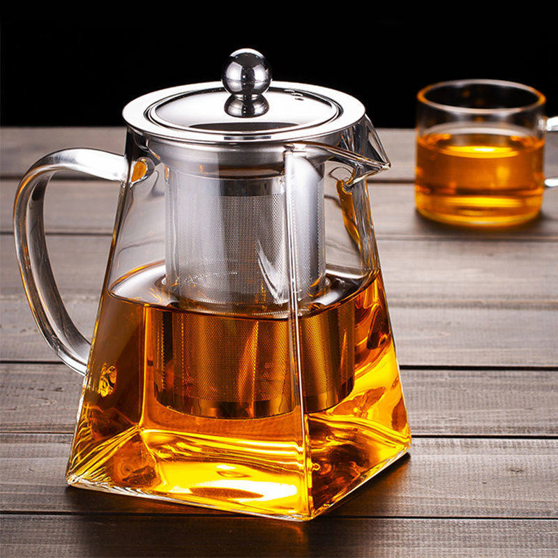 Square Stainless Steel Filter Liner Teapot Large Capacity Electric Ceramic Stove Heating Teapot Water Boiling Teapot