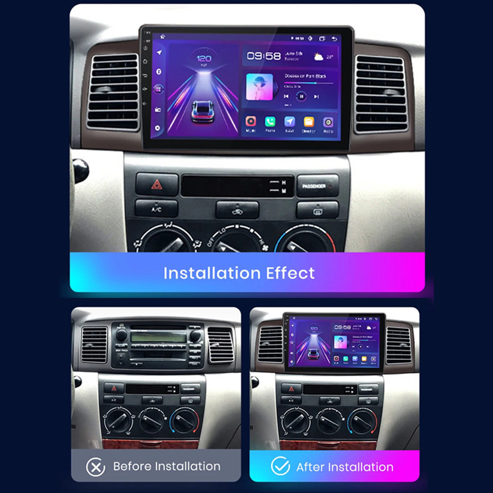 Suitable for Toyota Corolla 00-04 Models Gps Android Car Navigation System Carplay Wifi 4g Dvd