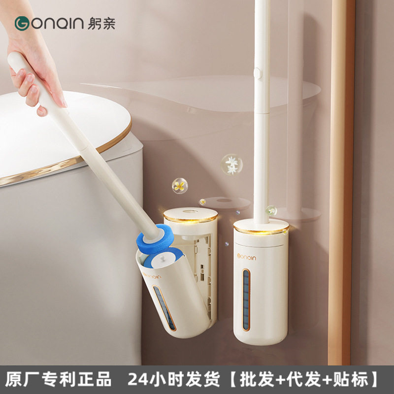 Disposable Toilet Brush Without Dead Ends for Household Use, Disposable Toilet Brush Replacement Head, Toilet Cleaning Brush Set Wholesale