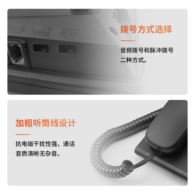 厂家直销英文电话机KX-TS500MX酒店家用办公固定座机有绳按键电话