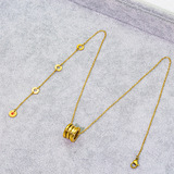 Baojia весеннее маленькое ожерелье знаменитостей в римском стиле, легкое роскошное простое ожерелье для мужчин и женщин, новая черная тонкая талия, красная цепочка на ключицу