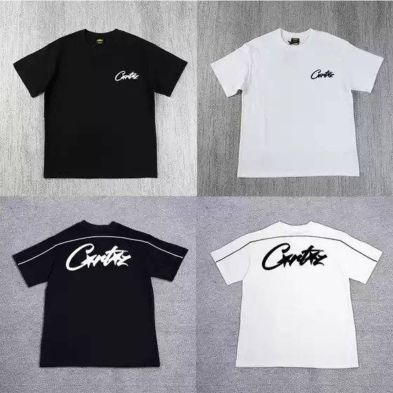 New American Retro Corteiz Alcatraz Print Short-Sleeve T-Shirt High Street Unisex Versatile Loose Wholesale