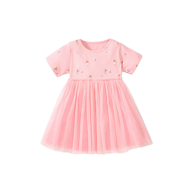 Gaun anak perempuan, gaun putri musim panas, gaun anak perempuan tulle breathable lucu