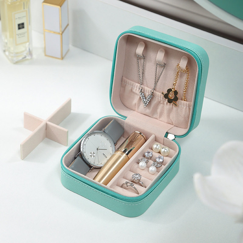 Cross-Border Direct Supply Simple Ins Jewelry Storage Box Travel Portable Storage Earrings Necklace Ring Jewelry Box