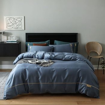 Heavy launch of the town store treasure 140 American horse cotton embroidered four-piece set simple fashion comfortable bed sheets