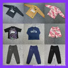 Patta Classic Letter Print Sports Casual Set American Style Trendy Brand Unisex Crewneck Long-Sleeve Jogger Sweatshirt and Pants Trendy