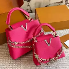 Cross-Border 2026 New Model Cap High-End Chain Luxury Bag, Fashionable Genuine Leather Handbag, Shoulder Bag, Crossbody Bag, Killer Bag