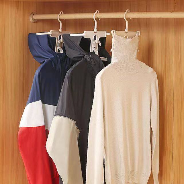 Sweater Hood Folding Hanger Student Dormitory Sweater Drying Rack Windproof Clothes Rack Turtleneck Sweater Support Hanger
