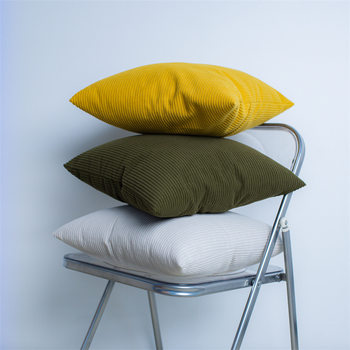 Pinstripe Corduroy Pillow Simple Living Room Sofa Pillow Office Chair Cushion Bedside Backrest Little Red Book