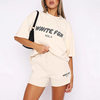 European and American Cross-Border New T-Shirt Logo Suit Fashionable Short-Sleeved Pullover Shorts Two-Piece Set