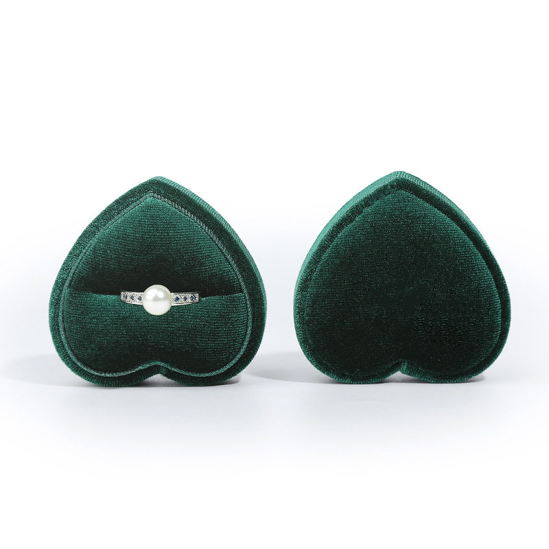 Kaito Heart-shaped Jewelry Box Velvet Ring Pair Ring Pendant Box Simple Exquisite Jewelry Storage Box with logo