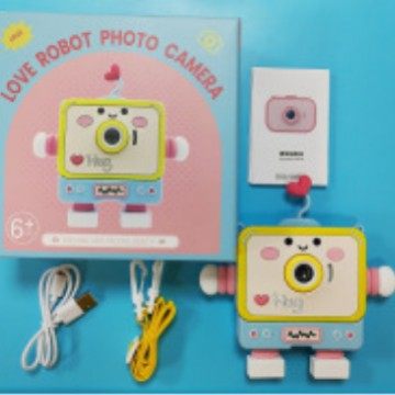 Love robot high-definition digital camera double lens self-timer video camera children's enlightenment camera cross-border