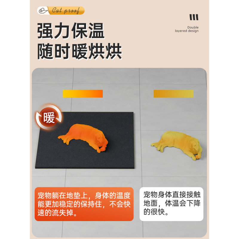 Pet Floor Mat, Dog Mat, Anti-Bite, Winter Sleeping Mat, Universal Cat and Dog Kennel Blanket Mat, Cage Mat for All Seasons