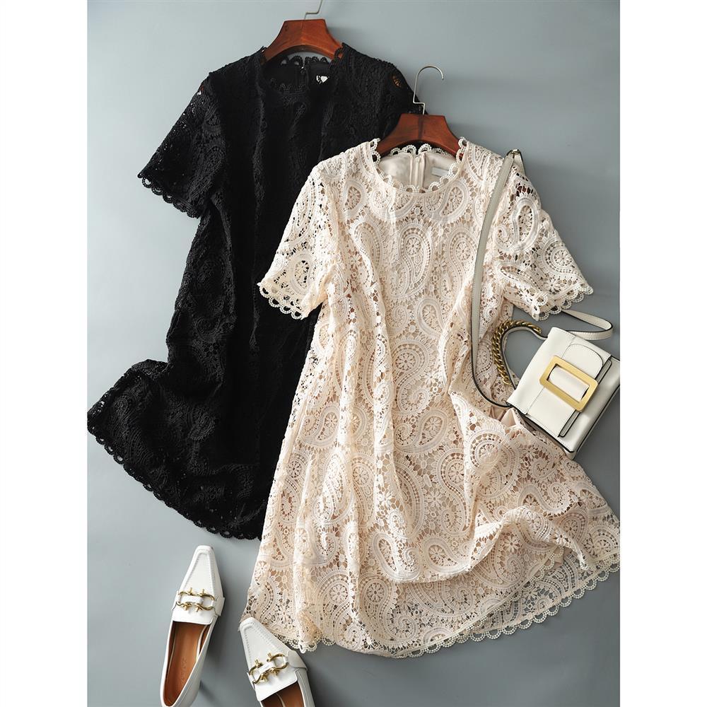 Lace Dress for Women Summer Fashion Casual Style Slim Fit Short Sleeve Perfect for Everyday Wear Wholesale
