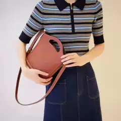 Stripe control bi into 25 years ~ true tableland yarn ~ special four silk cotton pit stripe zipper cardigan short sleeve polo