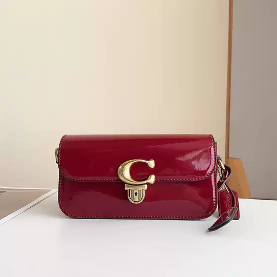 Coach Genuine Leather Women's Bag, Crossbody, Handbag, Shoulder Bag, Baguette Bag, Monogram Accordion Bag, Original Export Model