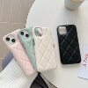 iPhone 17 Pro Max Chanel-Style Quilted Leather Case for Apple 16, Lychee Pattern for 15, Luxury Leather for 14, Foreign Trade Women's Phone Case