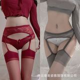 Сексуальные чулки, подтяжки, кружево, цельные красные чулки, колготки, униформа, тонкий разрез выше колена, прозрачная домашняя одежда