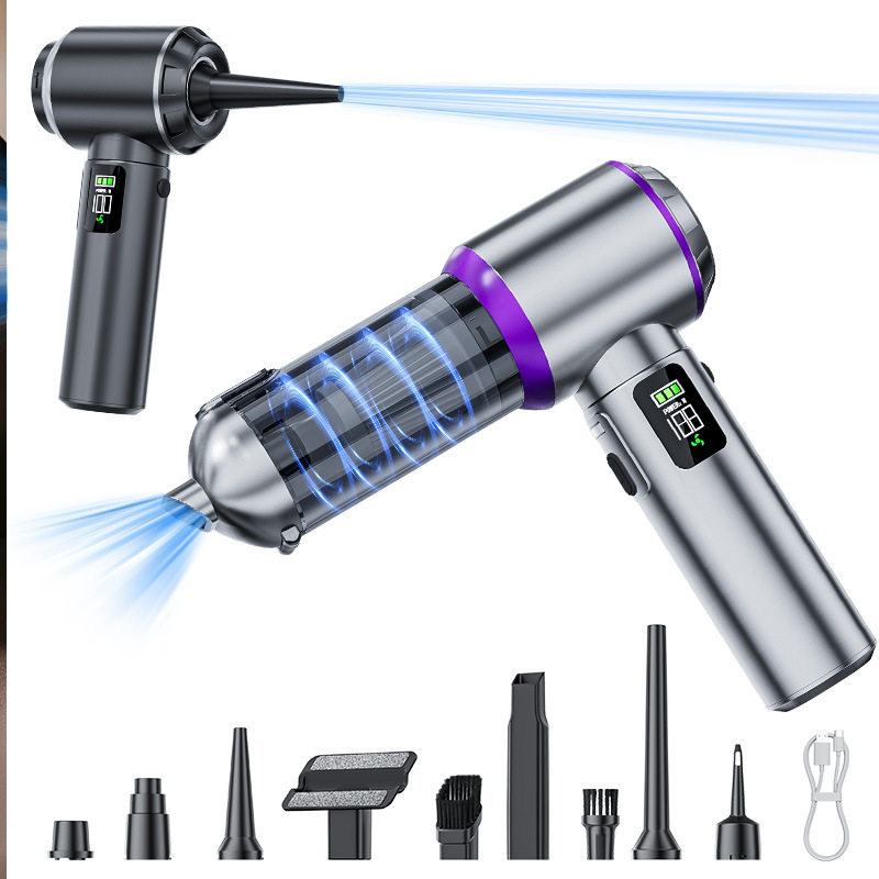 Car Vacuum Cleaner Cross-Border Brushless Suction and Blowing Brush Dust Removal Inflatable Air Blowing Suction Cordless Vacuum Cleaner High Power