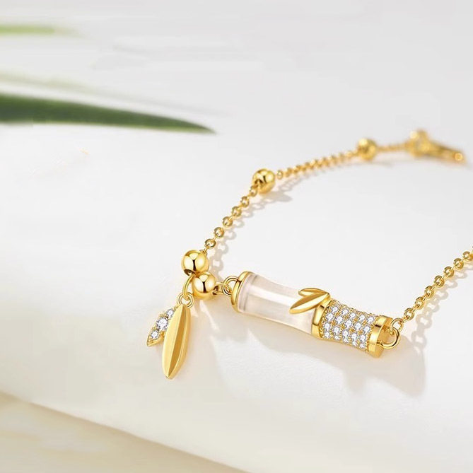You have bamboo enough bamboo bracelet for girls high-grade ins style niche design versatile exquisite new Chinese style jewelry fashion