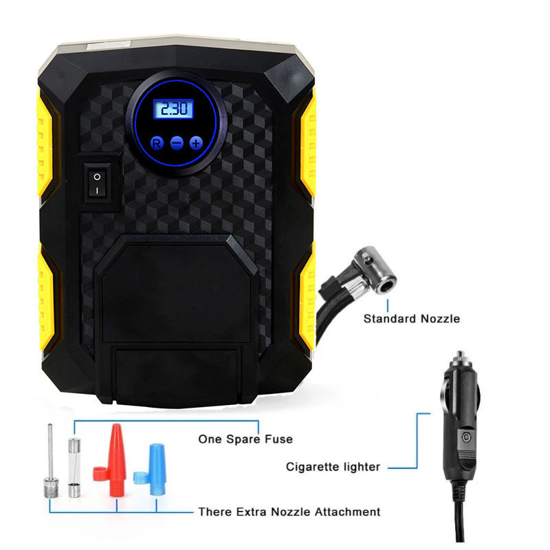 Car Air Pump Tire Air Pump Car Portable Emergency Digital Model 3609 Car Air Pump with Light