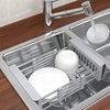 Extendable Kitchen Drain Basket Stainless Steel Drain Rack Sink Dish Rack Dish Cloth Bowl Storage Rack Basin Rack
