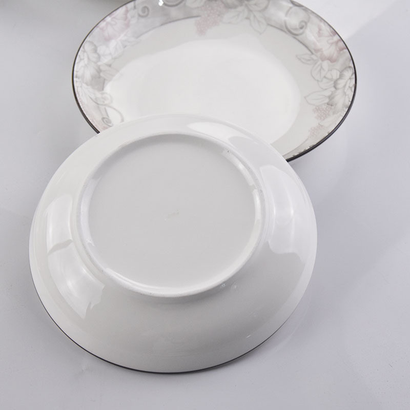 Wholesale 789inch Creative Ceramic Round Deep Plates, Soup Plates, Rice Plates, Dish Plates, Tableware Trays