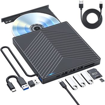 Cross-border wholesale usb mobile optical drive dvd recorder laptop desktop computer multi-card function external optical drive