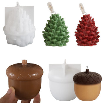 Pine Nut Pine Cone Scented Candle Resin Silicone Mold Christmas Glue DIY Hazelnut Fruit Plaster Ornaments